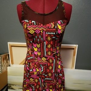 Geometric sweetheart dress